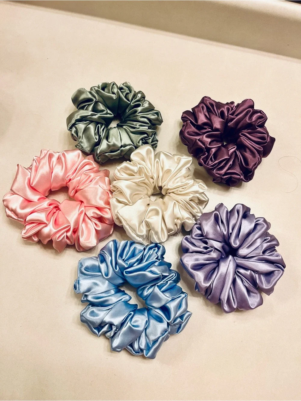 Handmade Satin Scrunchie Set - Pastel to Jewel Tones